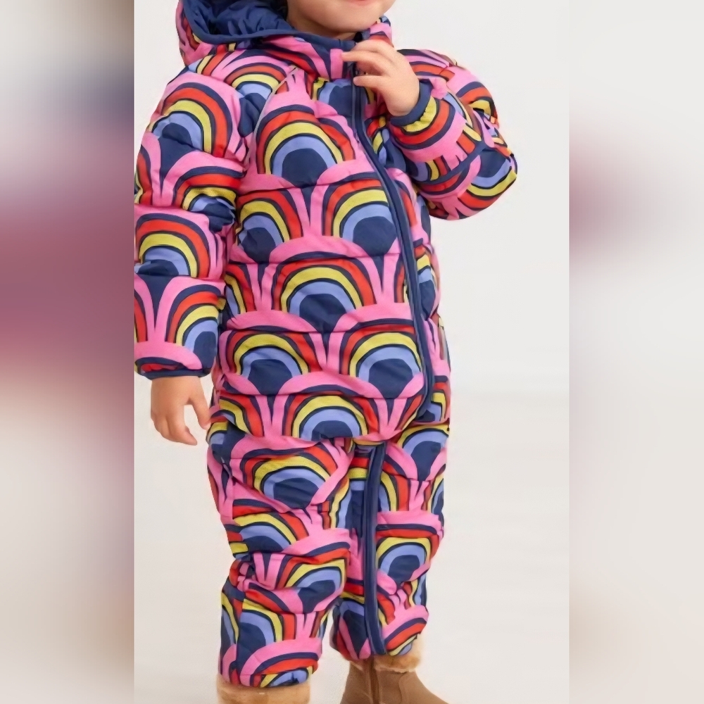 Hanna Andersson Baby Rainbow Snowsuit Bunting 3–6M NWOT Hooded Winter